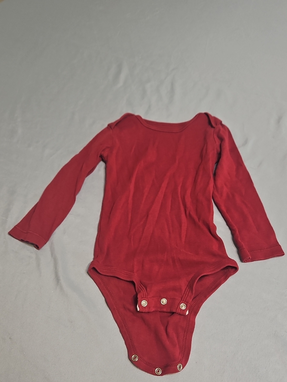 Carter's Long-Sleeve Red Baby One-Piece Bodysuit